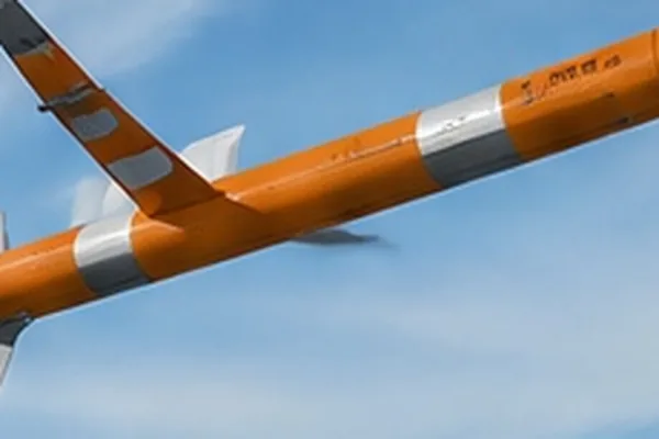 High-speed target drone in flight